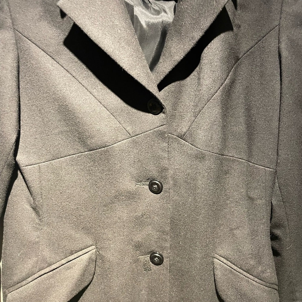 Vintage Black Wool Jacket / Coat from Ports International - Picture 5 of 11